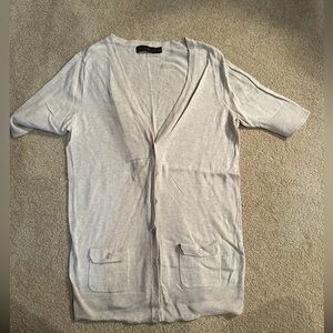 The Limited Light Tan/Cream Short Sleeve Women's Cardigan